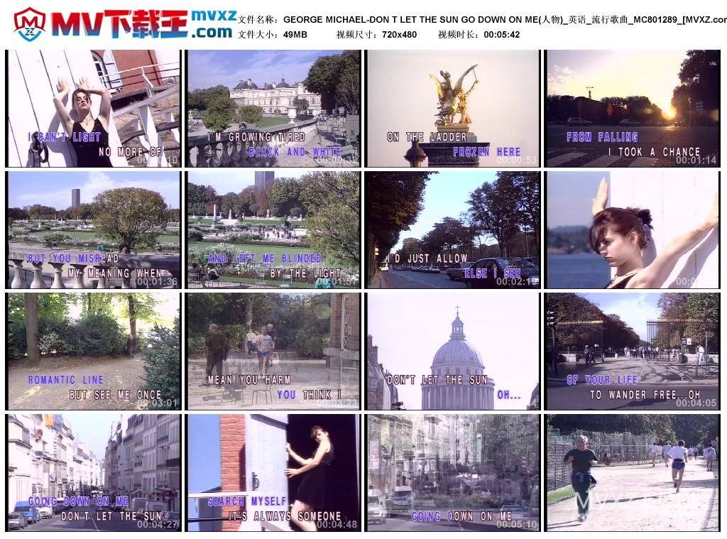 GEORGE MICHAEL-DON T LET THE SUN GO DOWN ON ME(人物)_英语_流行歌曲_MC801289